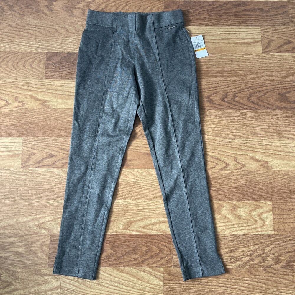 Michael Kors Derby Stretch Pants Size Medium In Gray